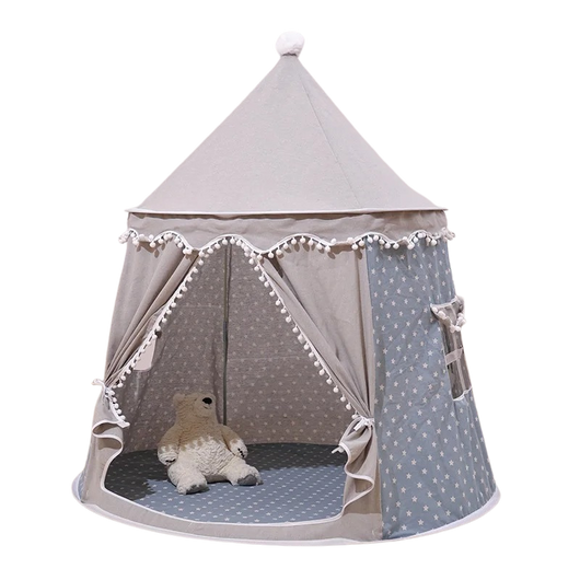 Kids Teepee Tent Gray with star