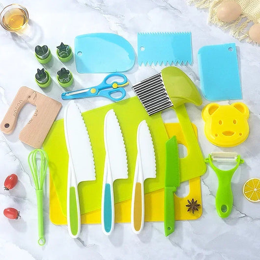 Kids Cooking Set & Montessori Kitchen Tools (13/17pcs)
