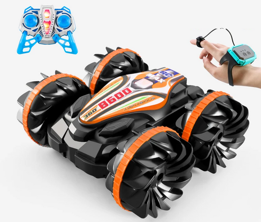 Gesture Sensory Car - Water Land RC Stunt Car Orange B600OG With watch