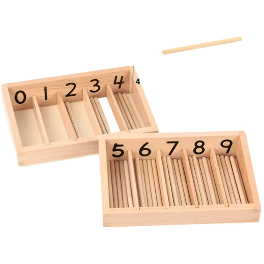 Montessori Wooden Math Learning Set Spindle Box