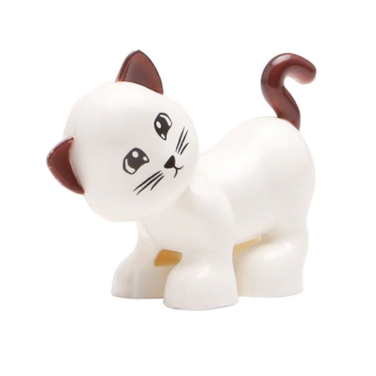 Montessori Zoo Animal Building Blocks Big White Cat