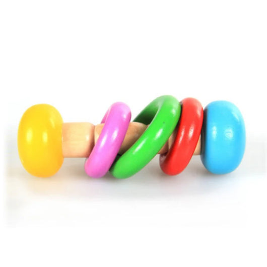 Colorful Wooden Rattle and Block Toy QWZ324-10