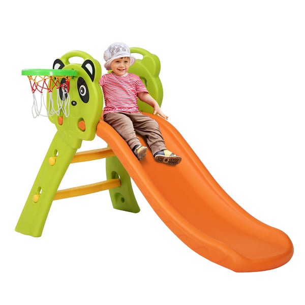 Kids Slide Set with Basketball Hoop