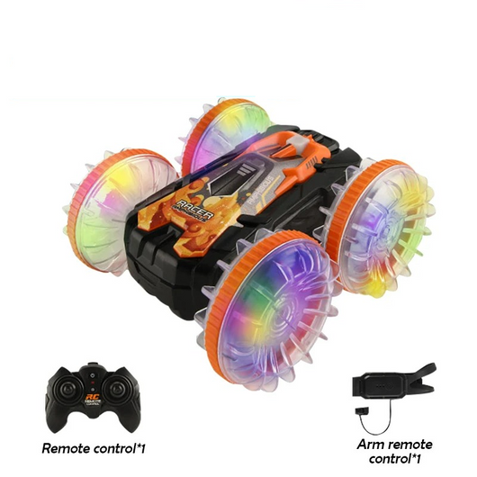 Gesture Sensory Car - Water Land RC Stunt Car Orange with lights YL92 O With watch