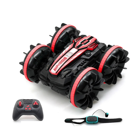 Gesture Sensory Car - Water Land RC Stunt Car Red B500 R With watch
