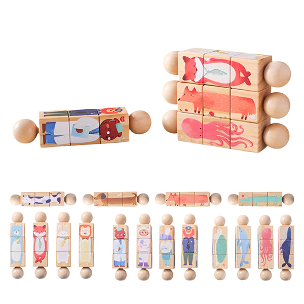 Wooden Musical Puzzle Rattle – Montessori Play Toy