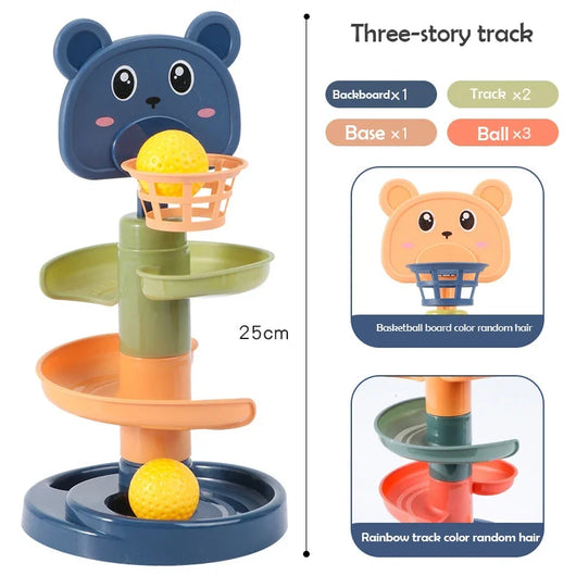 Rolling Montessori Ball Tower 3 layers