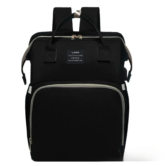 Portable Folding Crib Bed Mommy Bag Black