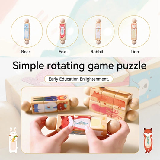 Wooden Musical Puzzle Rattle – Montessori Play Toy