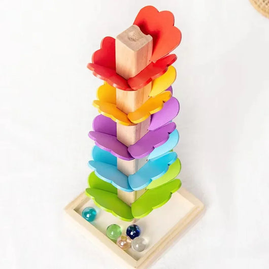Wooden Rainbow Ball Track – Montessori Music Toy