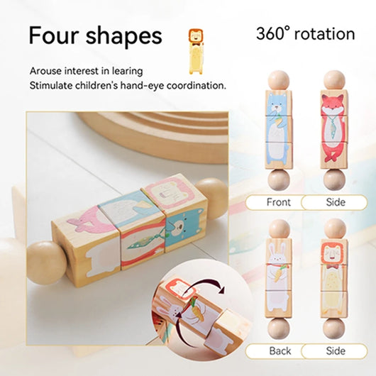Wooden Musical Puzzle Rattle – Montessori Play Toy