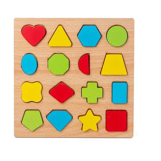 Wooden Geometric Shape Sorting Puzzle Shape Puzzle