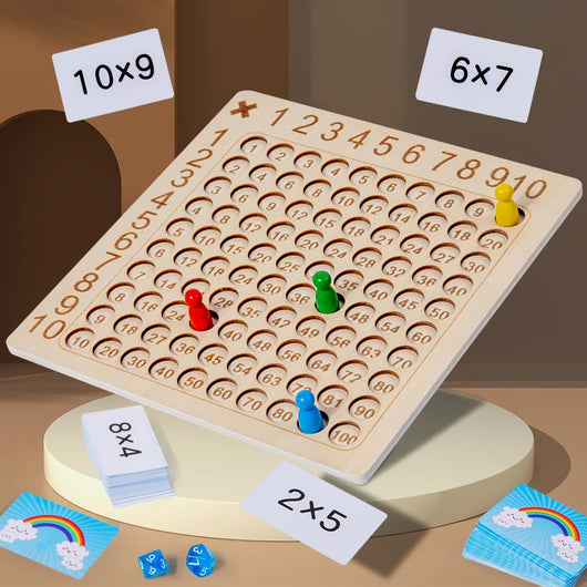 99 Multiplication Table Wooden Math Game