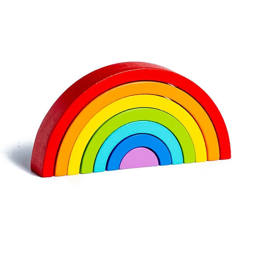 Montessori Rainbow Stacking Arches - Wooden Blocks Rainbow