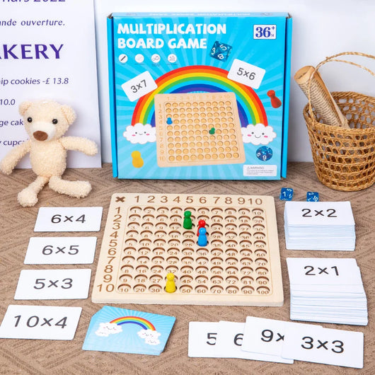 99 Multiplication Table Wooden Math Game Table Wooden With Box