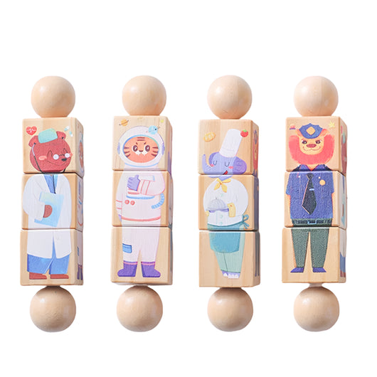 Wooden Musical Puzzle Rattle – Montessori Play Toy Lion