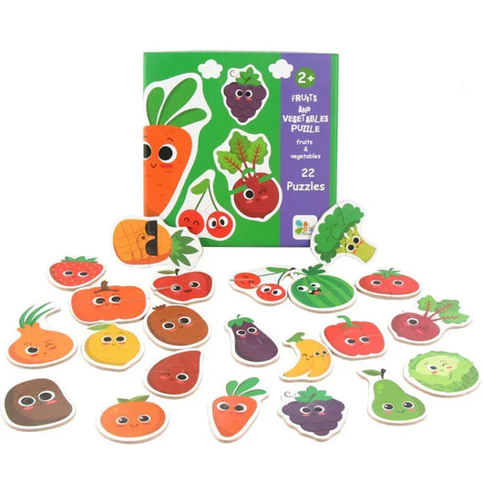 Kids Wooden Jigsaw Matching Puzzle Vegetables
