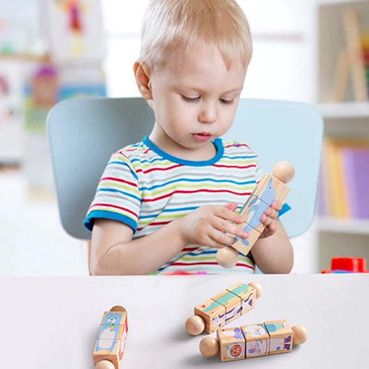 Wooden Musical Puzzle Rattle – Montessori Play Toy