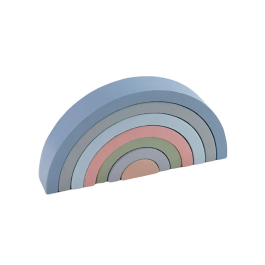 Montessori Rainbow Stacking Arches - Wooden Blocks Blue