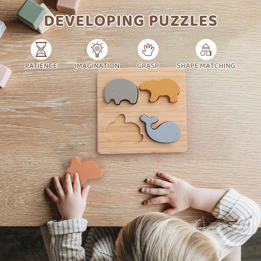Animal Silicone Puzzle Montessori Toys