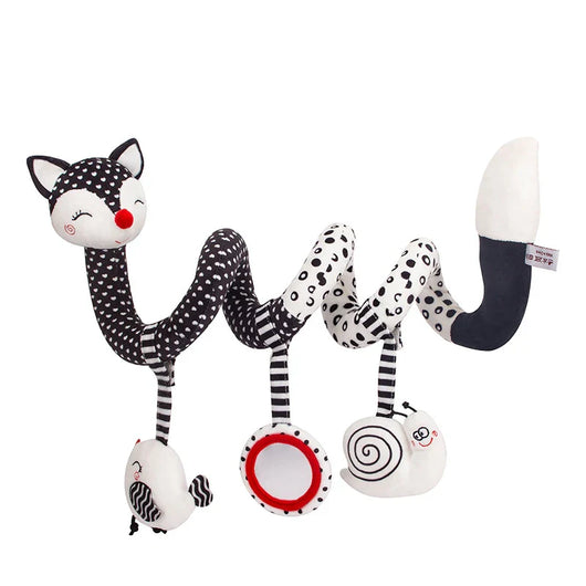 Baby Spiral Plush Toy Fox Black