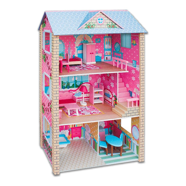 3 Level Wooden Dollhouse