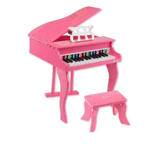 My First Wooden Mini Grand Piano – Kids Musical Instrument Pink