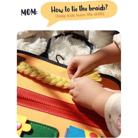 Montessori Busy Board Sensory Activity Toy - Premium