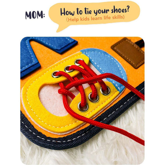 Montessori Busy Board Sensory Activity Toy - Premium
