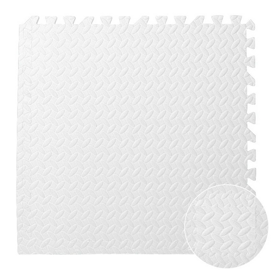 Colorful Baby Puzzle Floor Mat White 16 Pieces