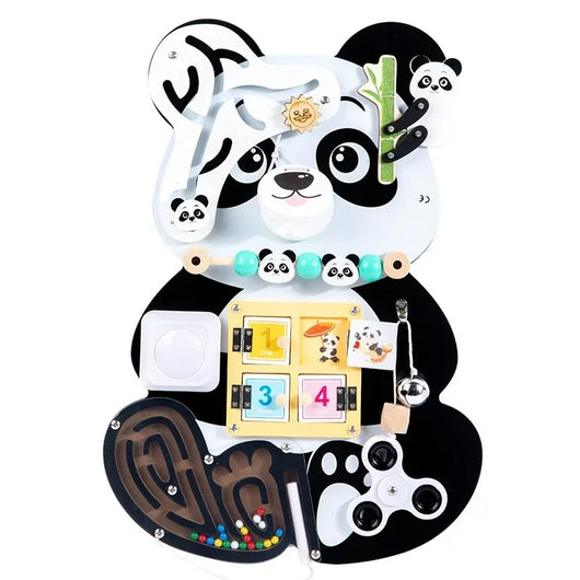 Bear Busy Board — The Toy That Teaches & Calms Panda Sliding Path Game