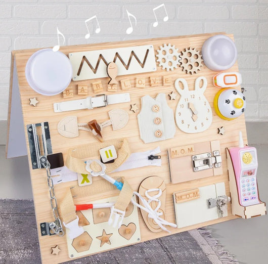 Wooden Montessori Busy Board Drawing BusyBoard